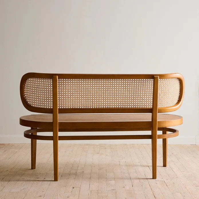 Musk Teak Rattan Bench