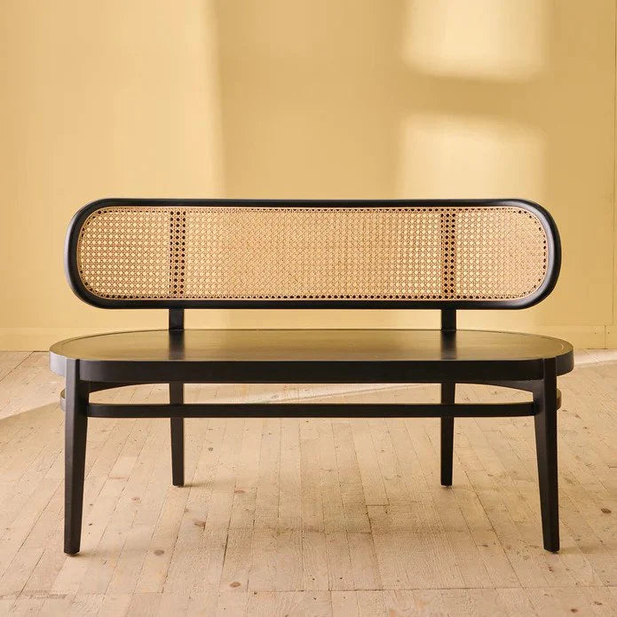 Musk Teak Rattan Bench