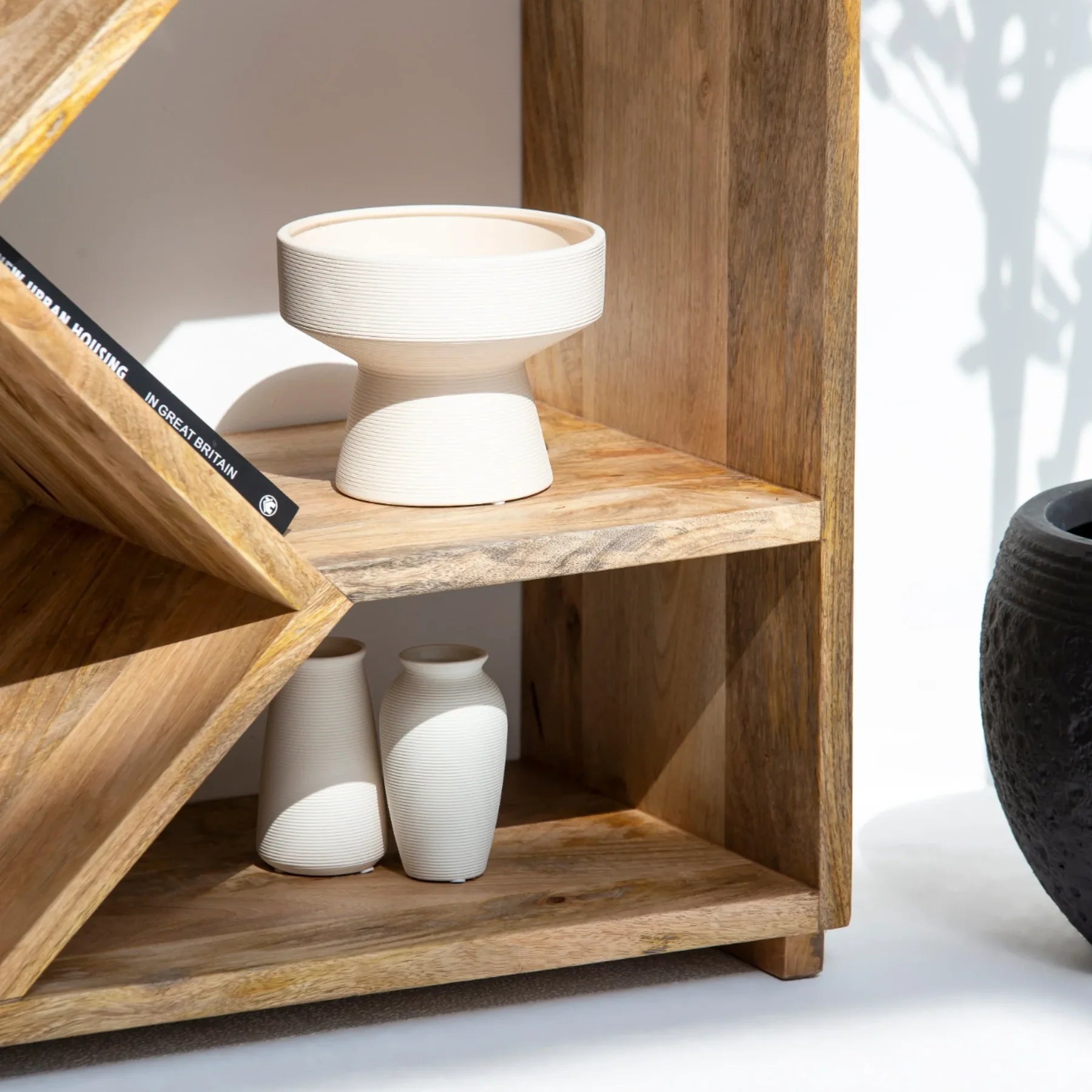 Unique Wooden Display Shelves Unit