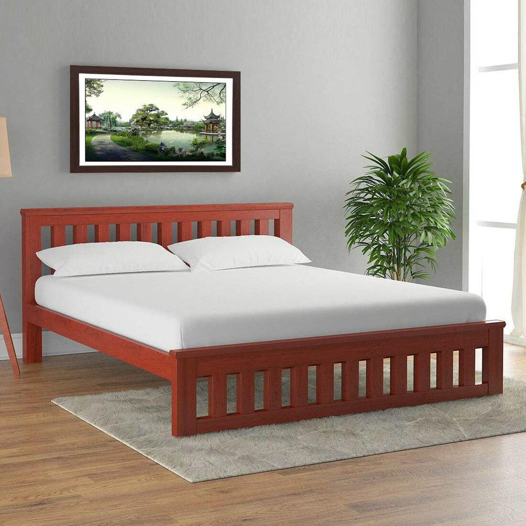 ANYA QUEEN SIZE SHEESHAM WOOD BED