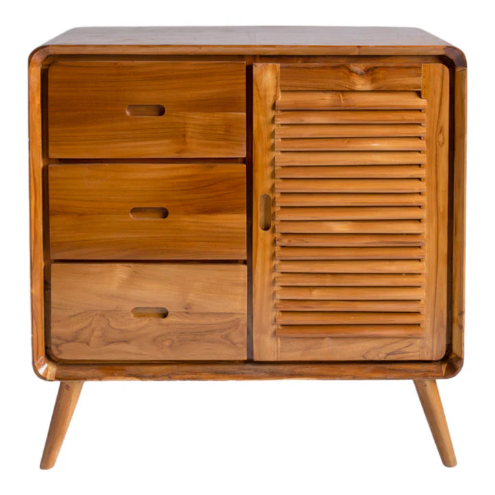 Erica Solid Teak Wood Chest Of Drawer