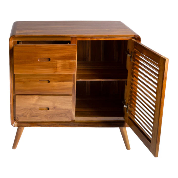 Erica Solid Teak Wood Chest Of Drawer