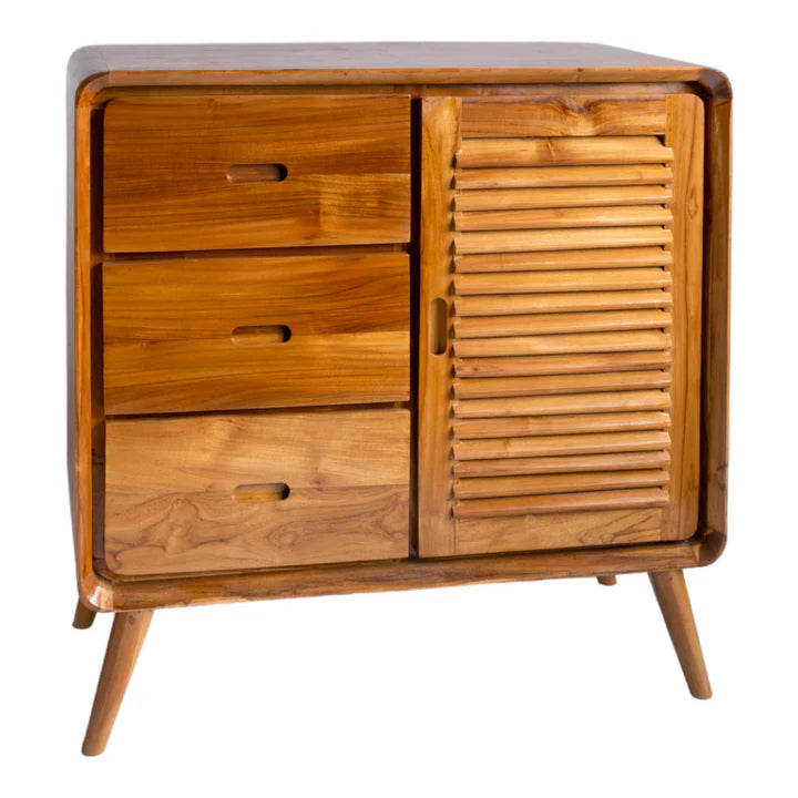 Erica Solid Teak Wood Chest Of Drawer
